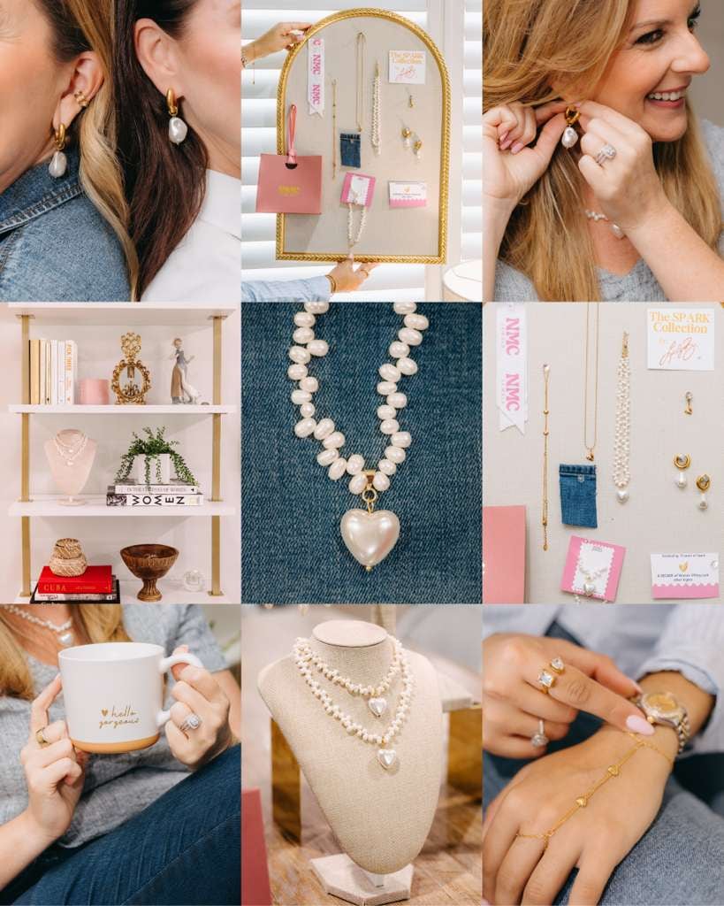 The SPARK Collection by NMC Jewels: pearl necklaces, earrings and bracelets